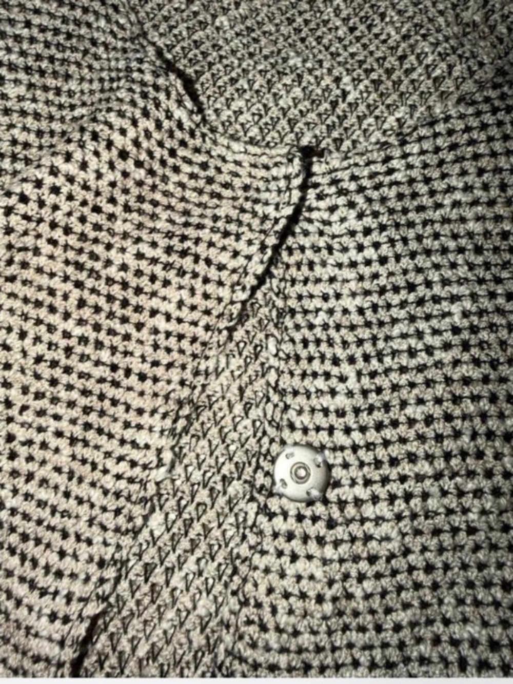 Eileen Fisher Black And Cream Snap Front Sweater jacket 2X EUC Retail $265